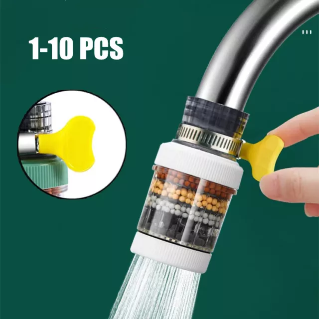 10X Carbon Clean Filter Kitchen Tap Water Purifier Home Coconut Cartridge Faucet