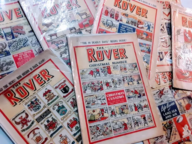 JOB LOT..1948 "ROVER COMICS & "ROVER Christmas Number 1949...(D.C.THOMSON BEANO)