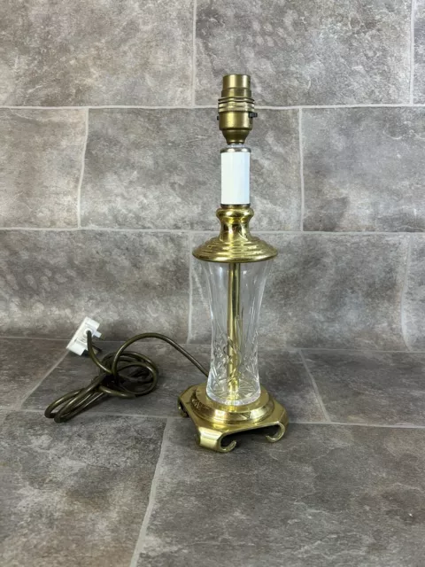 Vintage Glass and Brass Table Lamp - Neoclassical Style