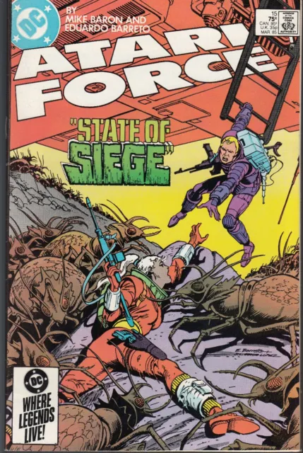 Atari Force #15 1985 Dc -State Of Siege-Sci/Fi War-  Baron/Barreto...fn/Vf