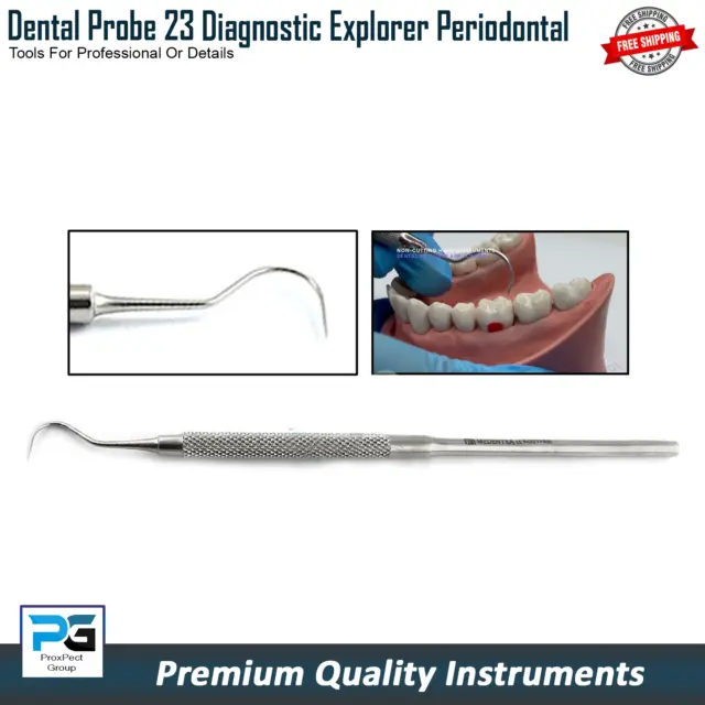 Dental Probe 23 Hook Dentist Pick Periodontal Teeth Care Diagnostic Instruments