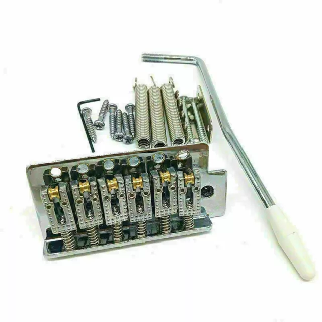 For FD Strat Squier Electric Guitar Metal Roller Saddle 6 Strings Tremolo Bridge
