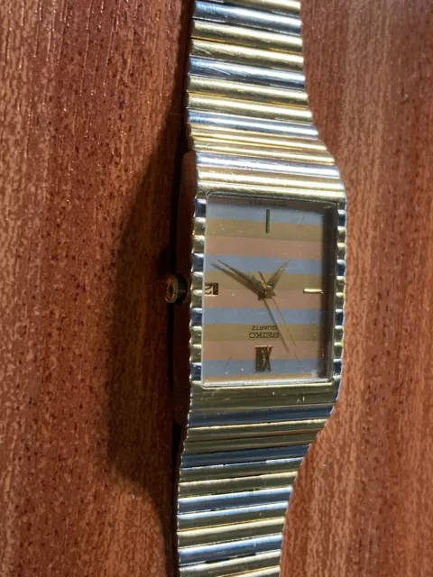 Rare Seiko Watch Men's Piaget Polo Style Quartz Vintage 2A32/5020