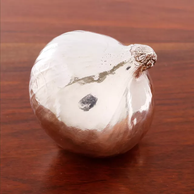 Figural John Bull English Sterling Silver Weighted Actual Size Onion 1995