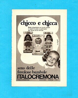 advertising Pubblicità 1973 BAMBOLA ITALOCREMONA CHICCO e CHICCA 