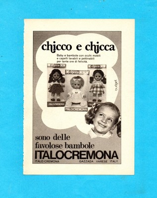 ITALOCREMONA BAMBOLA CHICCO E CHICCA TOP973-PUBBLICITA'/ADVERTISING PAGE-1973 