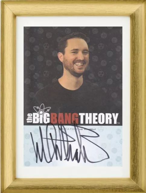 Wil Wheaton Autogramm mit Bilderrahmen The Big Bang Theory Star Trek CSI Foto