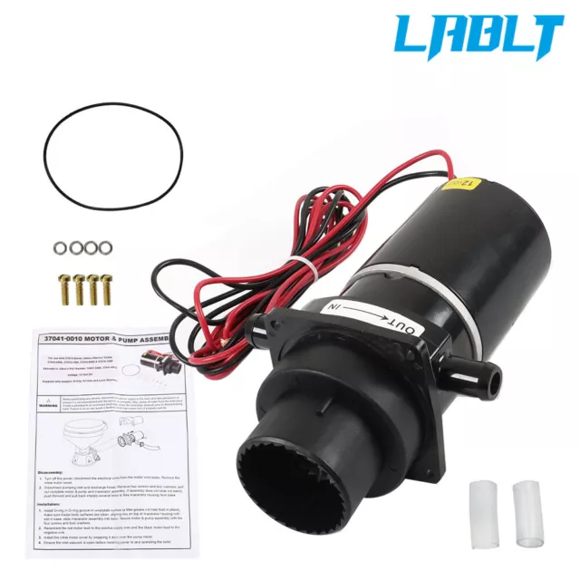 LABLT 37041-0010 Motor Pump Assembly 12V for 74001-2460 Electric Toilets