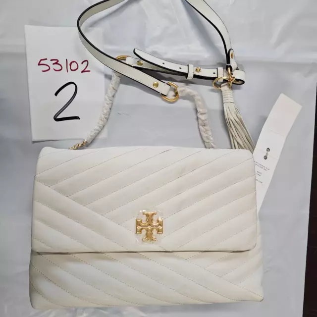 Tory Burch Kira Chevron Flap Shoulder Bag 53102 White