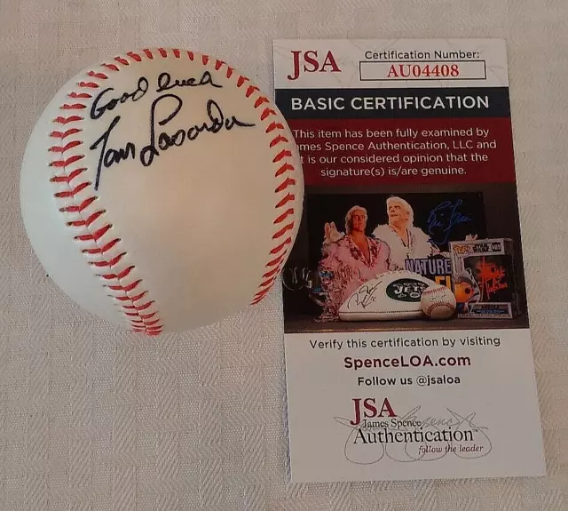 TOM LASORDA Autographed Signed Dodgers Logo Baseball MLB JSA COA HOF Ball