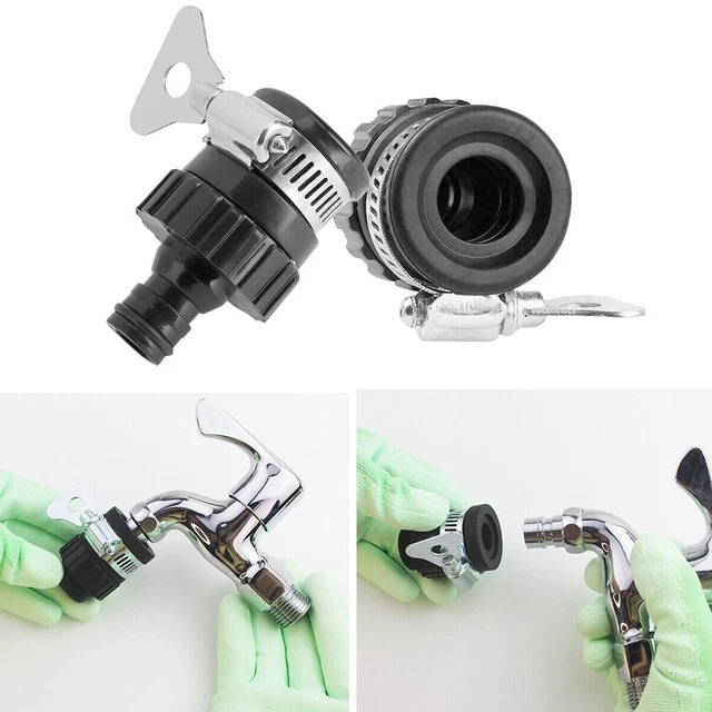 Kitchen Mixer Tap To Connectors Garden Hose Pipe Fitting Faucet Adapter Indoor