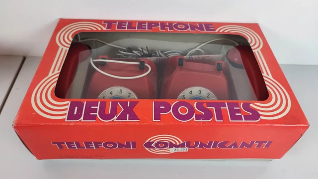 2 téléphones jouets enfants made in Italy Italie années 1960