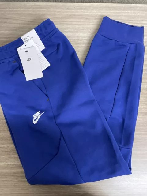 Nike Tech Fleece Joggers Game Royal Blue Pants Size Uk Xxl 2Xl Mens Slim Fit