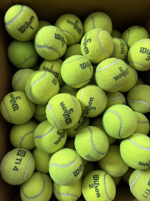 Assorted Mixed Brand 70 Used Tennis balls  dog toys, crafts, furniture leg .