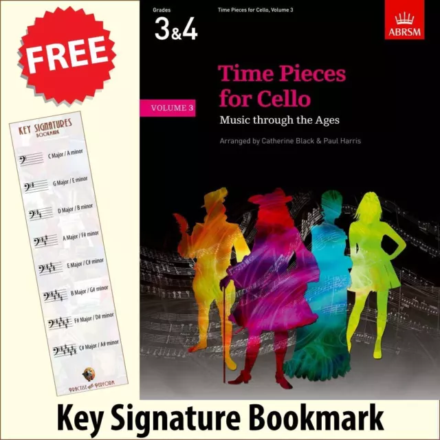 Time Pieces for Cello Music Book 3 + FREE Key Signature Bookmark