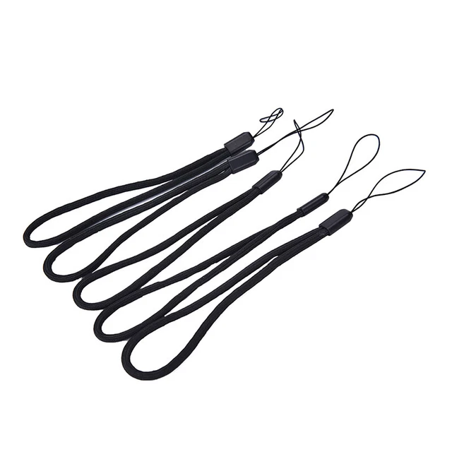 5x schwarz Nylon Handschlaufe Lanyard für Kamera Handy iPod USB mp ~CWDEGUDE   q