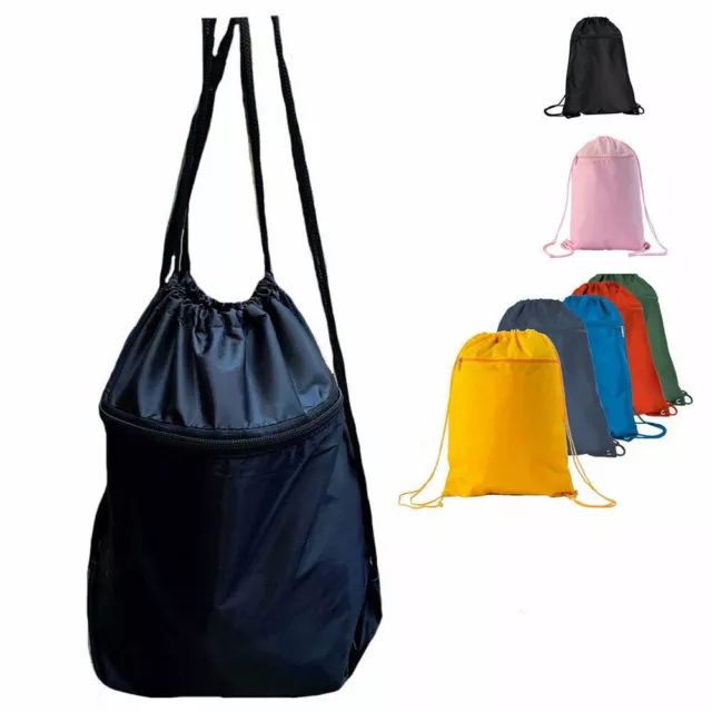 1 Dozen Drawstrings Backpack Rucksack Tote Sacks Pack Bag 14x18" Wholesale Bulk