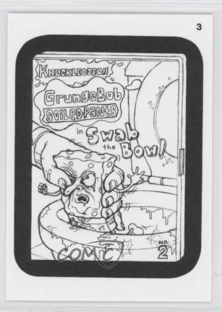 2013 Wacky Packages All-New Series 11 Coloring Cards Grungebob Soiledpants 0j6