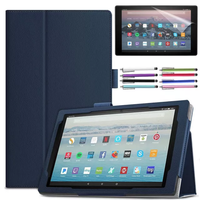 For Amazon Kindle Fire HD 10 8 7 2021/2022/2023 Leather Stand Tablet Cover Case