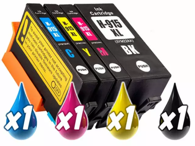 Generic Ink Cartridges 915XL HP OfficeJet 8010 8012 8020 8022 8026 8028 8030