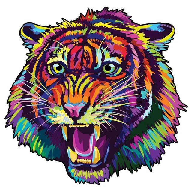 Tiger Wooden Jigsaw Board Set Adults Kids Gifts Educational Games Toys Puzzles