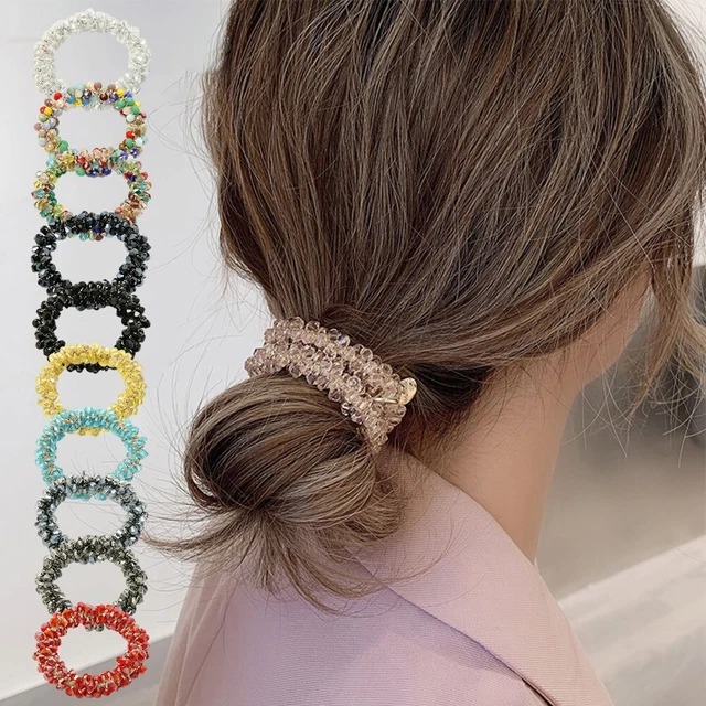 Frauen Haar Ties mit Kristallperlen 10 Stück / 5 Stück Elastisches Haarband