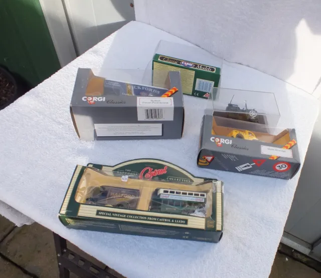 Collection Of Vehicles Corgi Classic & Castrol & Lledo and lonely American Jeep.