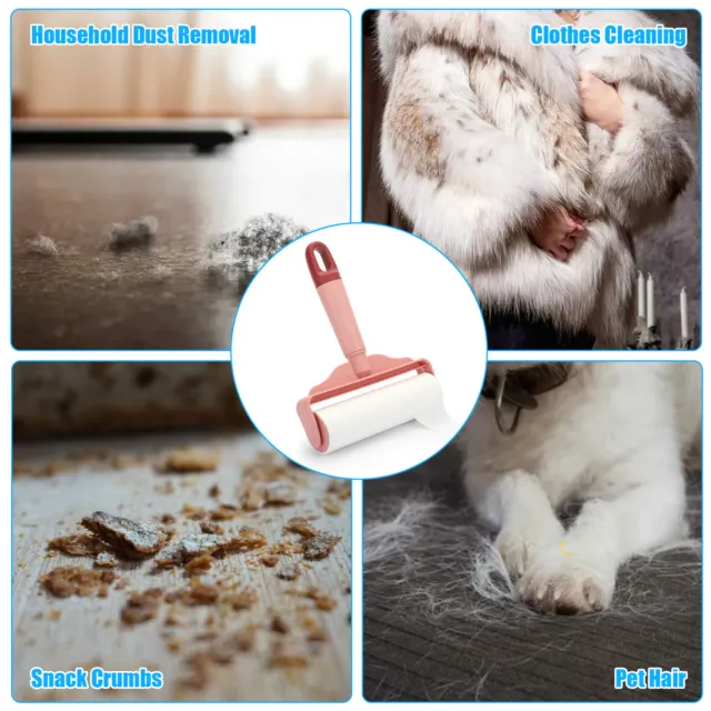 Dog Cat Pet Reusable Hair Lint Remover Fur Roller Carpet Clothes Cleaning Brush 5