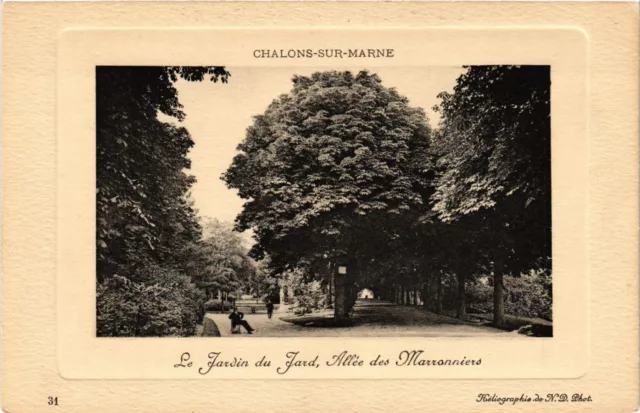 CPA CHALONS-sur-MARNE - Le Jardin du Jard Allées des Marronnieres (742376)