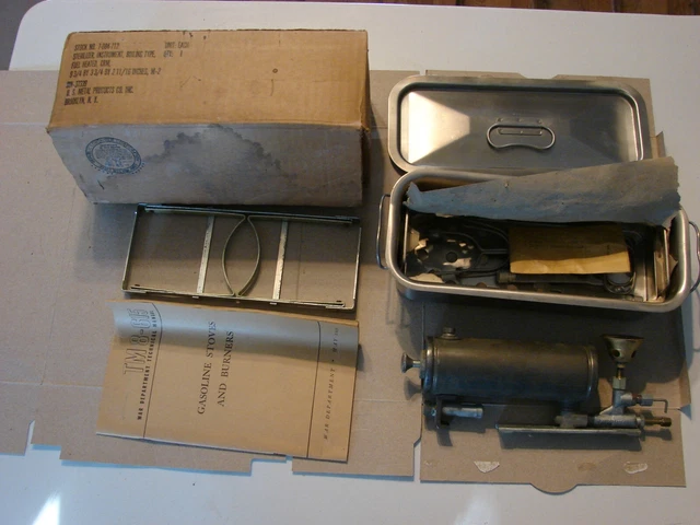 Wwii Era Coleman 527 Dental Sterilization Stove Nos W/Box
