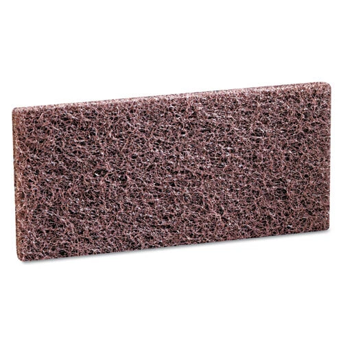 3M Doodlebug Scrub 'n Strip Pad, 4.63 X 10, Brown, 5 Pads/box, 4 Boxes/carton
