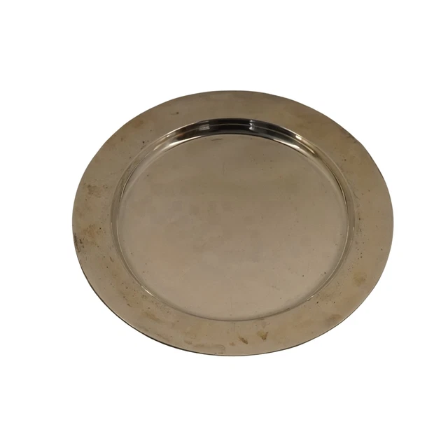 Elegante bandeja de plata esterlina Cartier 13 1/2 pulgadas redonda 34 oz. - Envío gratuito a EE. UU.