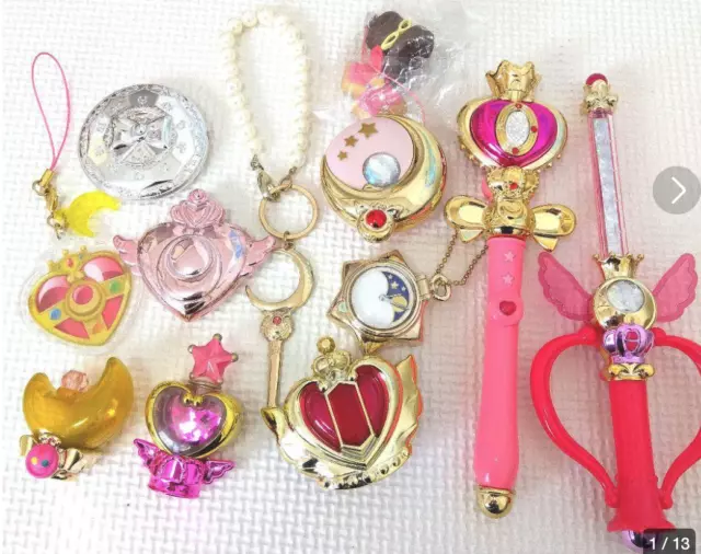 Set Mit 12 Sailor Moon Kleben Stange Kompakt Charm Usw Gashapon Spielzeug Bandai