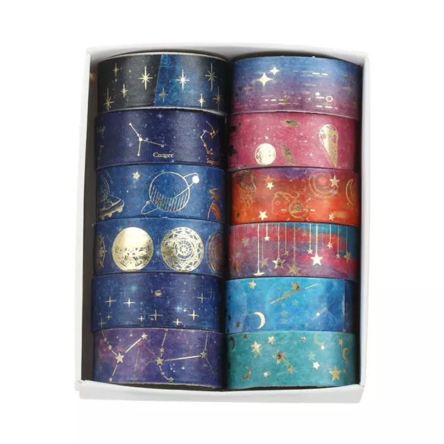Gold Foil Adhesive Washi Tape Starry Sky Masking Tape Decorative Sticker 3