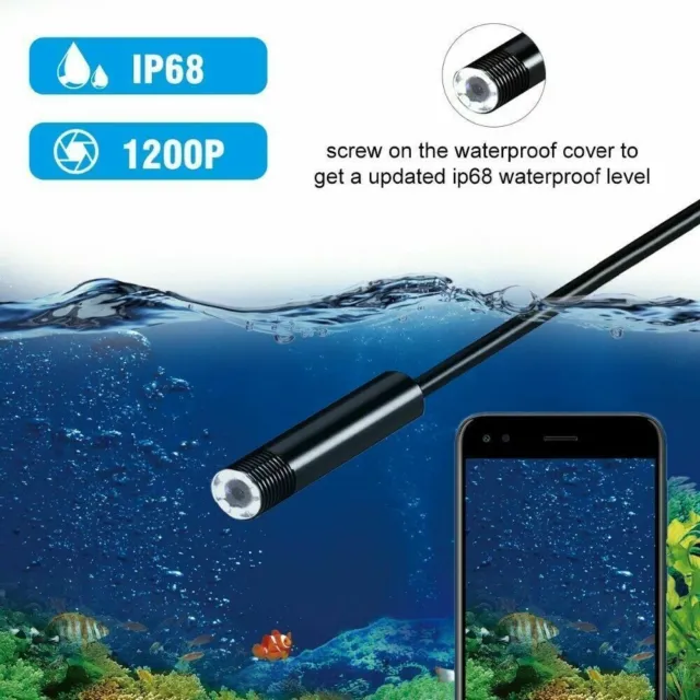 WiFi Endoskop 5M USB 8 LED Inspektion Kamera Für IOS Android Endoscope DE 3