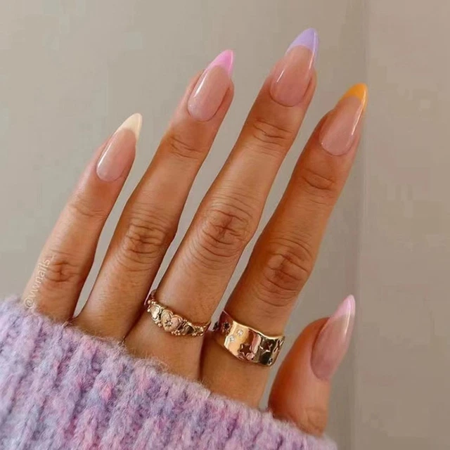 ongles Stiletto français Conseils pour les ongles Fleur d'amande faux ongles