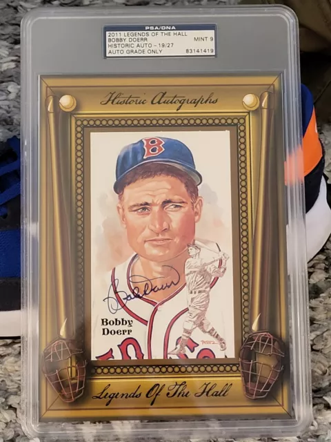 2011 Historic Autographs Legends Of The Hall BOBBY DOERR auto PSA/DNA 9 #/27 HOF