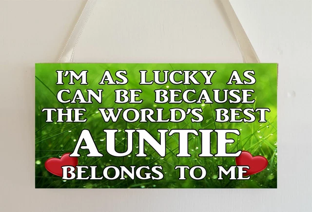 Schild Glücksgeschenk lustiges Dankeschön Neuheit Geburtstag Plakette - wählen Sie Familienmitglied