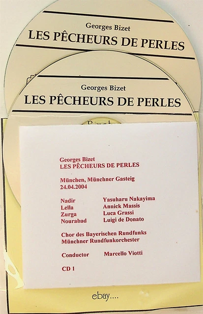 BIZET Les Pecheurs de Perles Live 24.4.2004 Viotti 2-CD ANNICK MASSIS/NAKAYIMA
