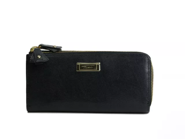 Tumi Women Seurat Double Zip Continental Leather Wallet Choose Black or Bone