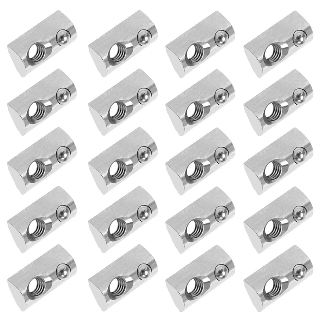 100pcs 3030 Serie M6 T-Nutmuttern Roll-in Feder Kugelbelastete Elastische Mutter