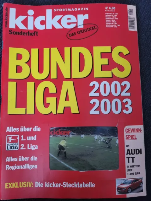 Bundesliga Kicker Sonderheft 2002/2003 mit Stecktabelle