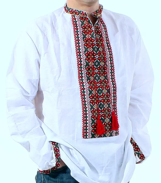 vyshyvanka Man Ukrainian Embroidery LINEN SHIRT S-2XL Pesach Sale