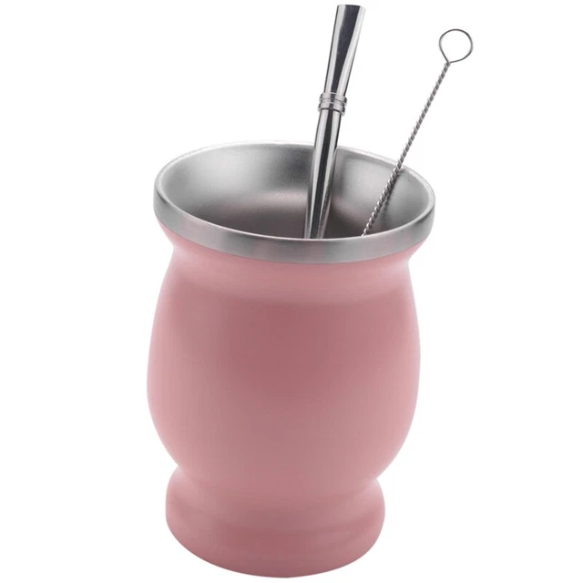 - Set tazza da tè zucca da parete inox Yerba Mate tazza acqua caffè con 1 BombillZ6N7