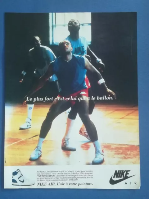 PUB ANCIENNE ADVERT CLIPPING années 80 - Nike air basket