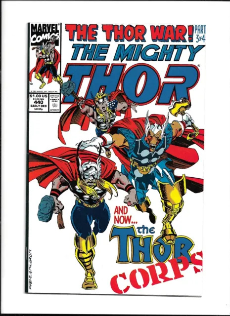 The Mighty Thor #440 1st Thor Corps Marvel Odin Loki Beta Ray Bill VF-