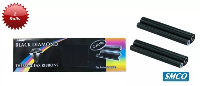 BROTHER FAX T104 THERMAL IMAGING RIBBON Film TWIN PACK Black Diamond By SMCO