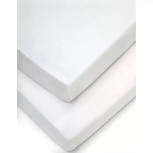 Mamas & Papas 2 Universal Crib Fitted Sheets, White