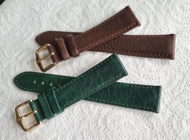 Bracelet 20mm rouge pour montre XL Cuir véritable de veau de luxe