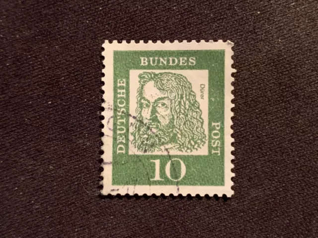 Germany Deutsche Bundes Post 1961 Famous Germans 10 Green Durer - Fine Used